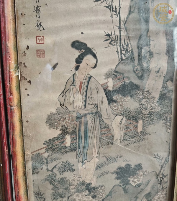 古玩字畫(huà)仕女圖真品鑒賞圖