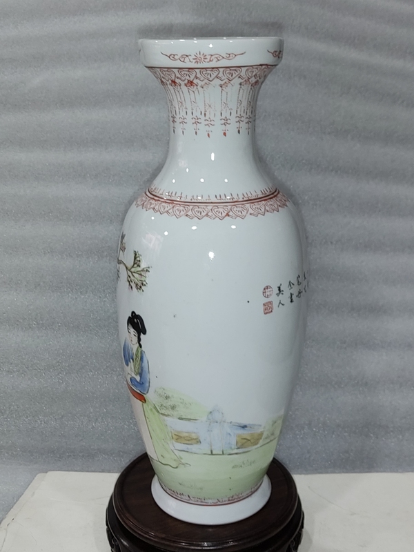 古玩陶瓷仕女紋瓶拍賣,當前價格1268元