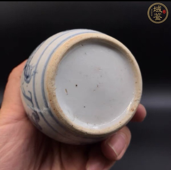 古玩陶瓷清中期 青花云龍紋膽瓶真品鑒賞圖