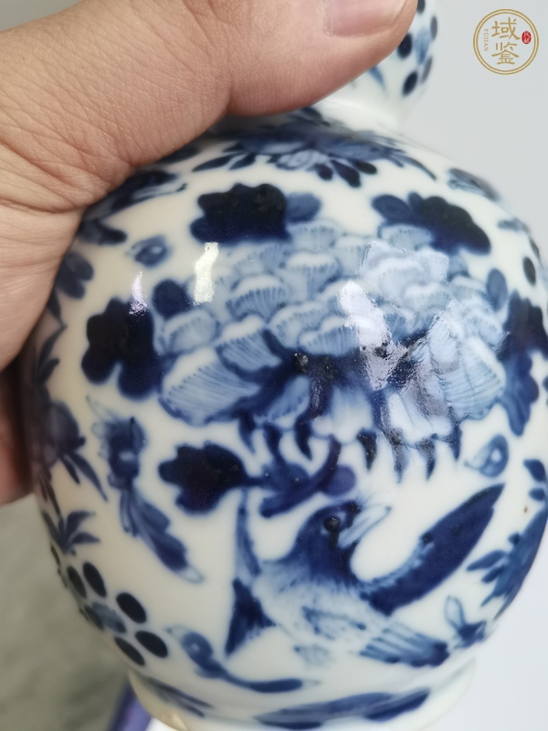 古玩陶瓷青花花鳥(niǎo)紋葫蘆瓶  真品鑒賞圖