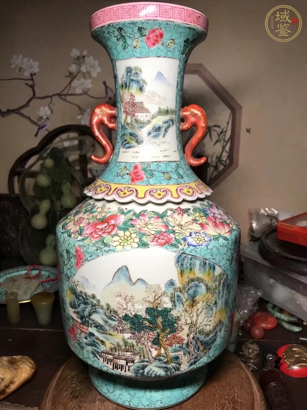 古玩陶瓷粉彩瓶真品鑒賞圖