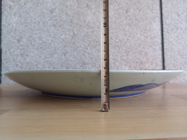 古玩陶瓷山水紋青花盤拍賣,當前價格550元