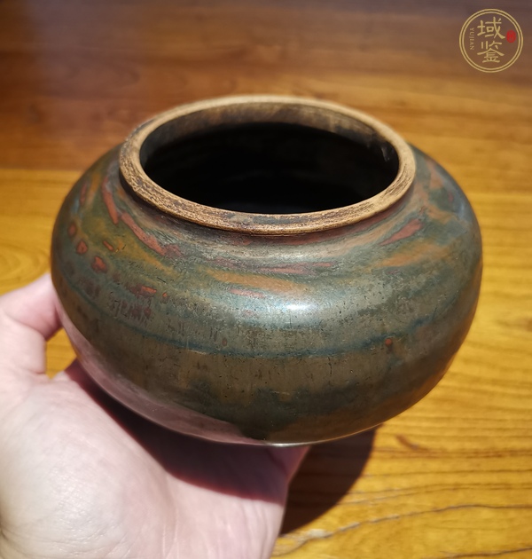 古玩陶瓷磁州窯窯變褐釉茶入真品鑒賞圖