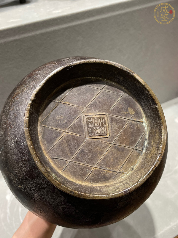 古玩銅器蒜頭瓶真品鑒賞圖