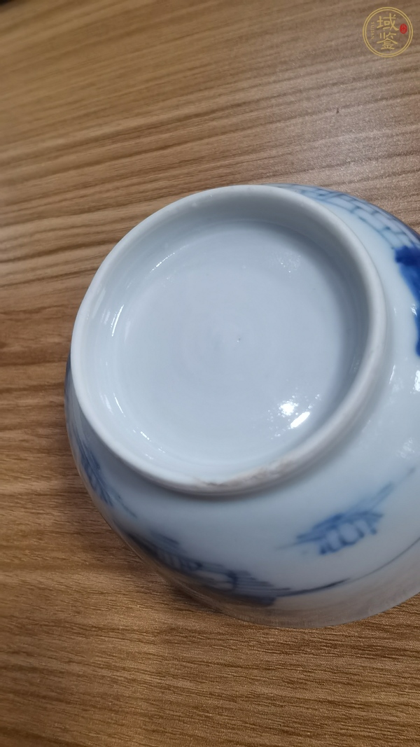 古玩陶瓷青花山水人物紋茶杯真品鑒賞圖