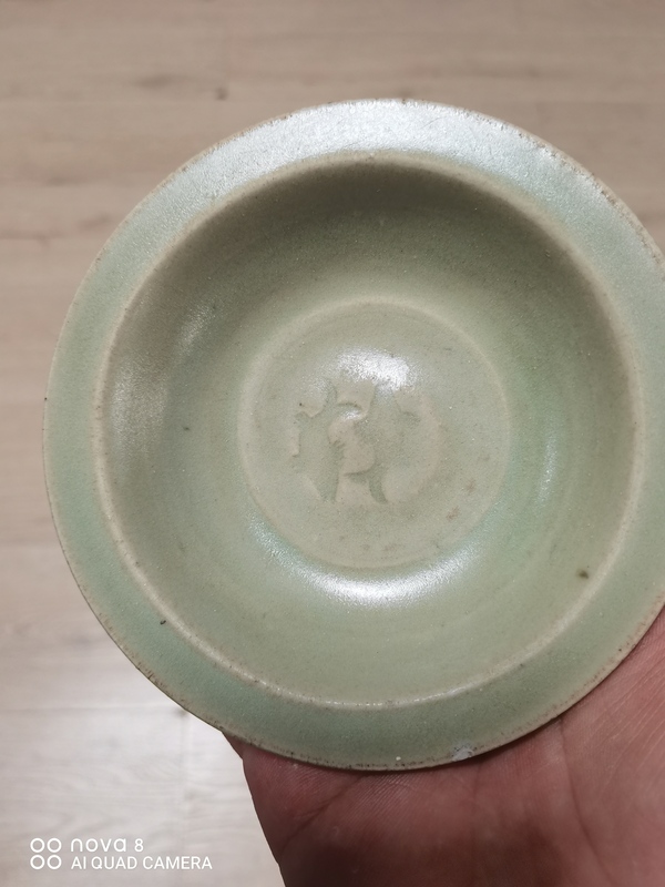 古玩陶瓷元末明初·青釉模印雙魚紋折沿洗拍賣,當前價格2600元