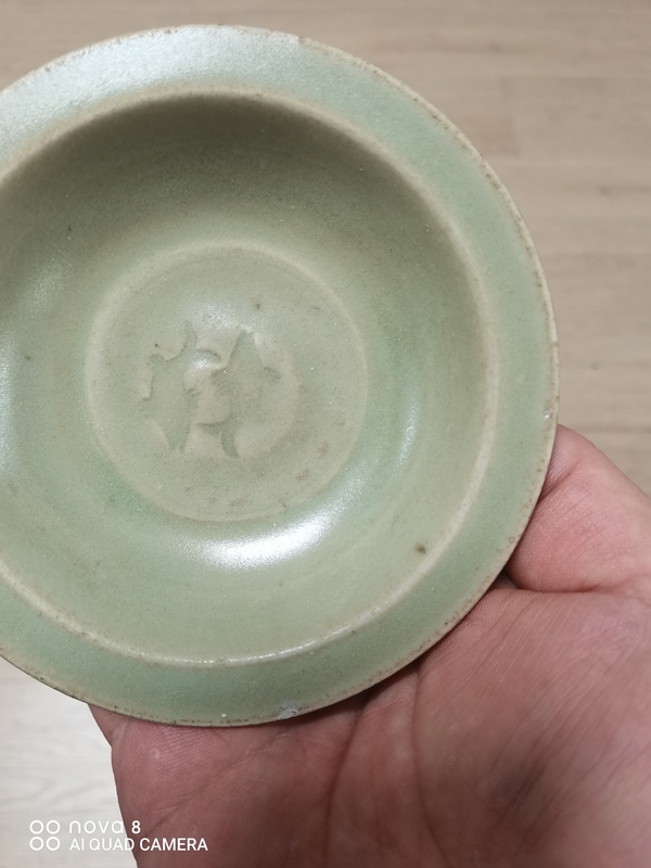古玩陶瓷元末明初·青釉模印雙魚紋折沿洗拍賣,當前價格2600元