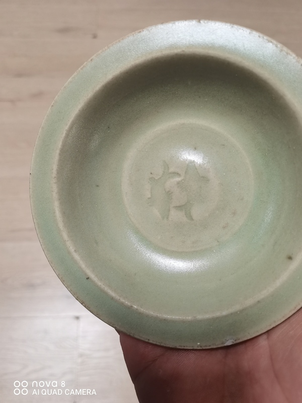 古玩陶瓷元末明初·青釉模印雙魚紋折沿洗拍賣,當前價格2600元