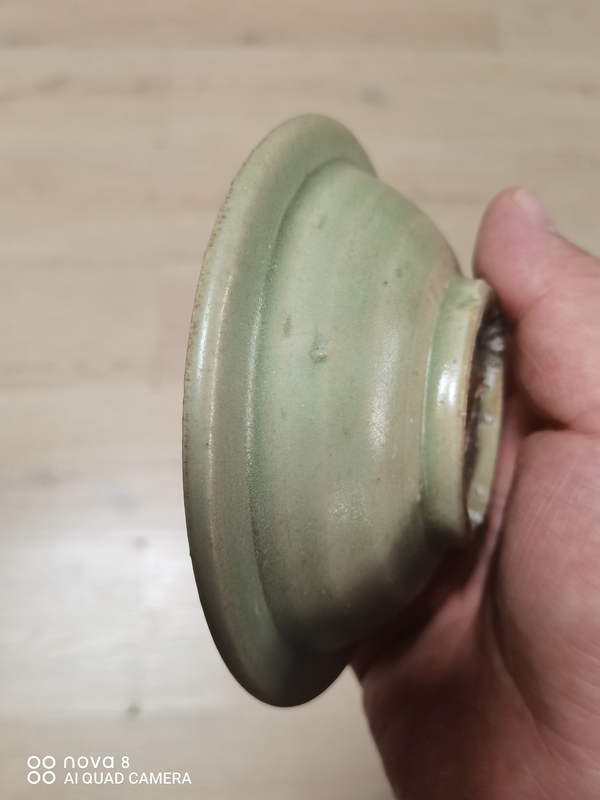 古玩陶瓷元末明初·青釉模印雙魚紋折沿洗拍賣,當前價格2600元