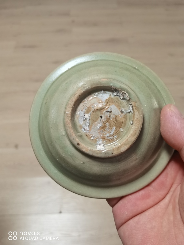 古玩陶瓷元末明初·青釉模印雙魚紋折沿洗拍賣,當前價格2600元