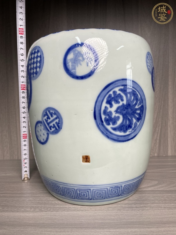 古玩陶瓷皮球花青花罐真品鑒賞圖