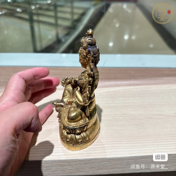 古玩銅器綠度母真品鑒賞圖