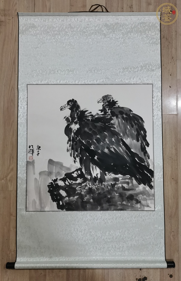 古玩字畫(huà)雙鷹真品鑒賞圖