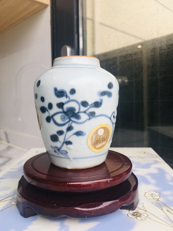 古玩陶瓷(主頁鬼市更多)明末清初青花蓮子罐拍賣,當前價格1300元