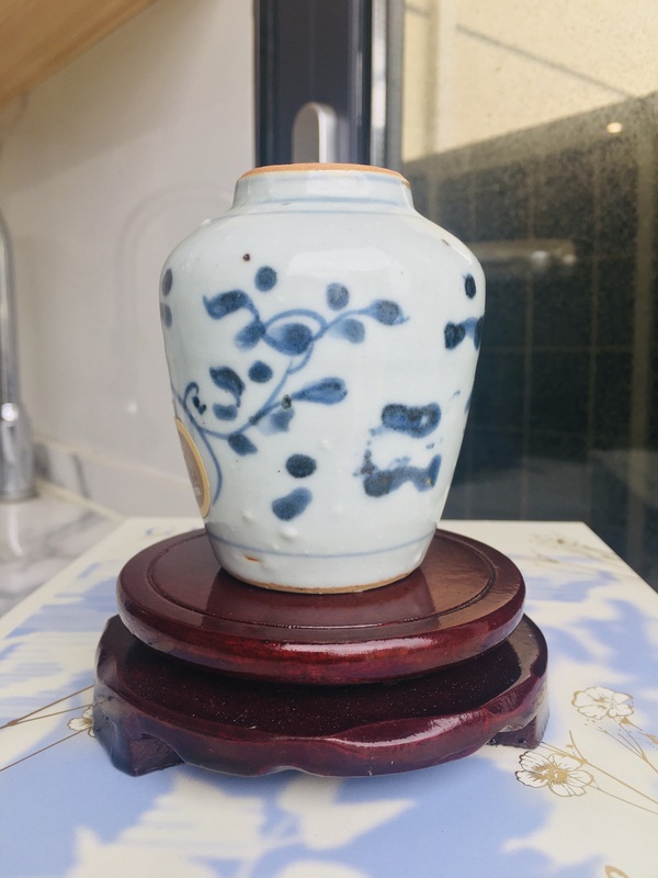 古玩陶瓷(主頁鬼市更多)明末清初青花蓮子罐拍賣,當前價格1300元