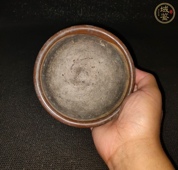 古玩陶瓷紫金釉研缽真品鑒賞圖