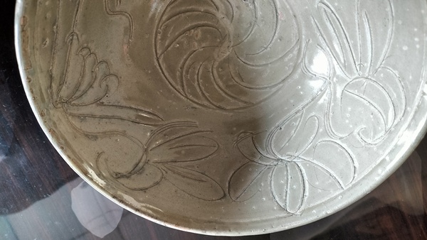 古玩陶瓷北宋龍泉青瓷劃花大碗拍賣,當前價格1888元