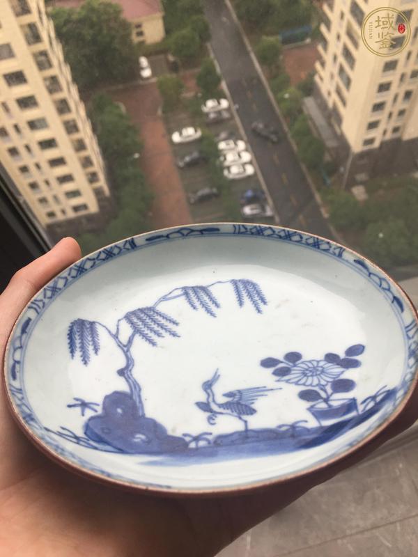 古玩陶瓷青花花鳥紋盤真品鑒賞圖