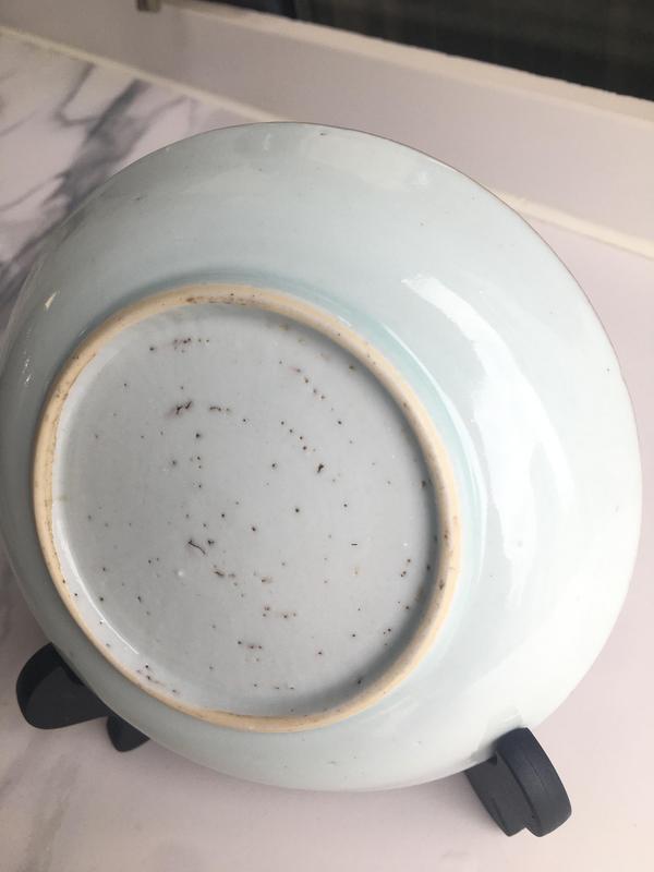 古玩陶瓷(主頁鬼市更多)清康熙洞石花鳥紋青花小賞盤拍賣,當前價格1100元