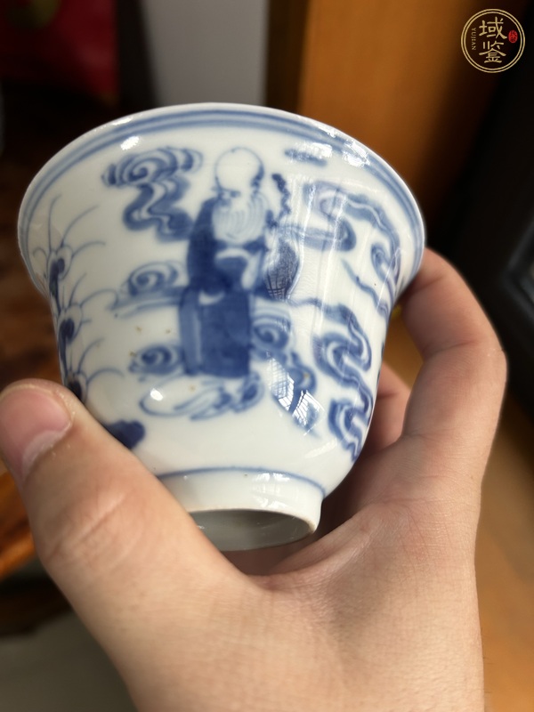 古玩陶瓷青花福禄寿纹杯 真品鉴赏图