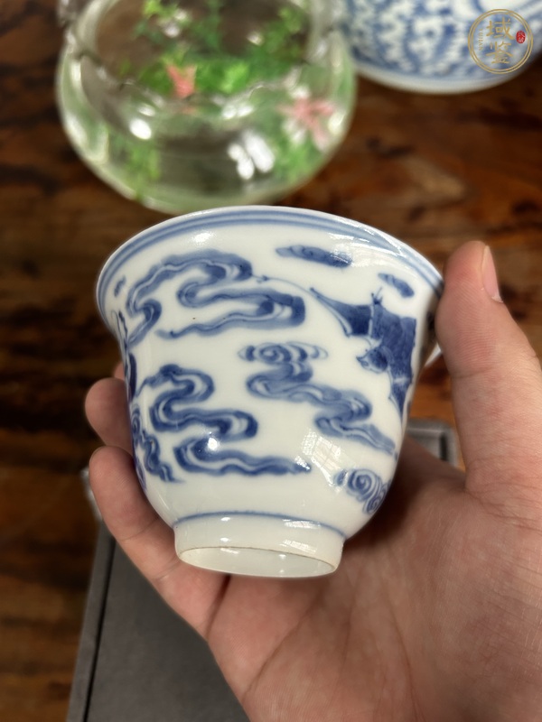 古玩陶瓷青花福禄寿纹杯 真品鉴赏图