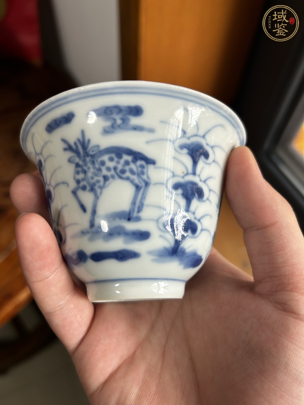 古玩陶瓷青花福禄寿纹杯 真品鉴赏图