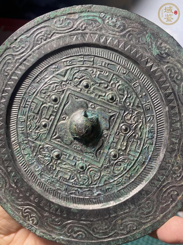 古玩銅器瑞獸銘文規(guī)矩鏡真品鑒賞圖