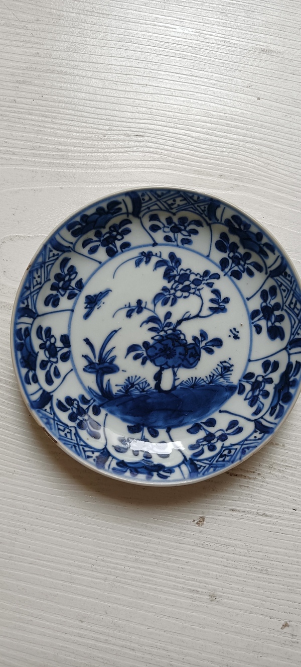 古玩陶瓷康熙.景德鎮花卉紋青花盤780拍賣,當前價格780元