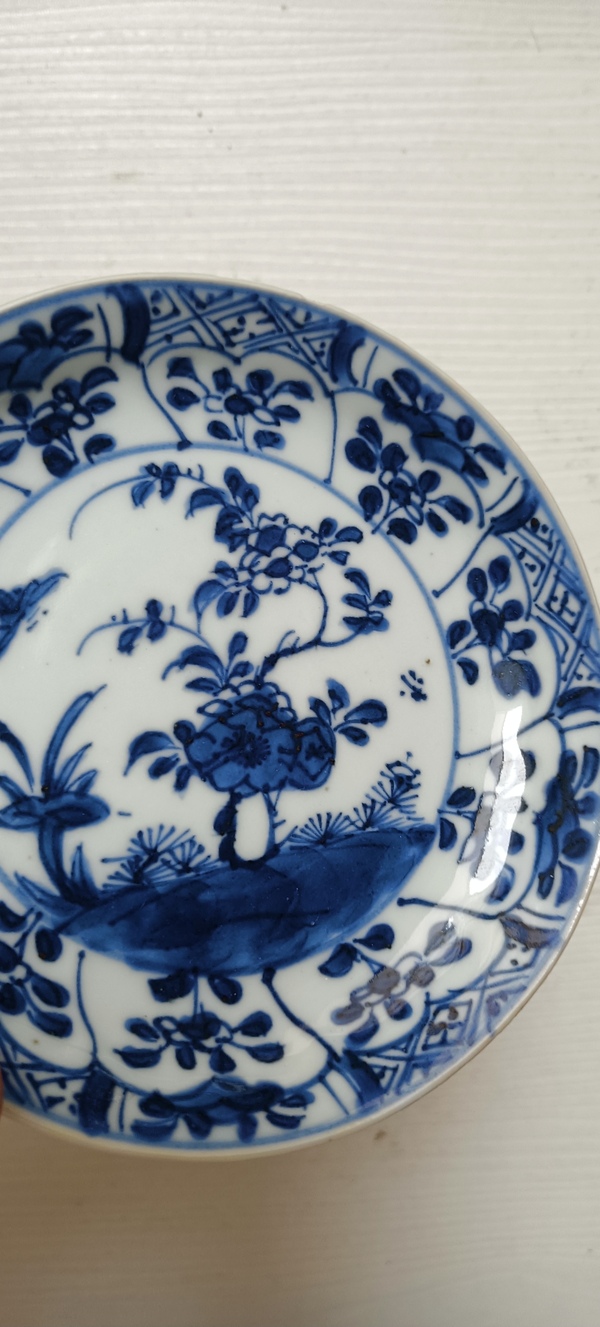 古玩陶瓷康熙.景德鎮花卉紋青花盤780拍賣,當前價格780元