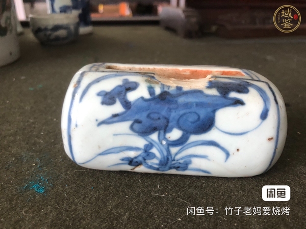 古玩陶瓷青花花卉紋擺件真品鑒賞圖