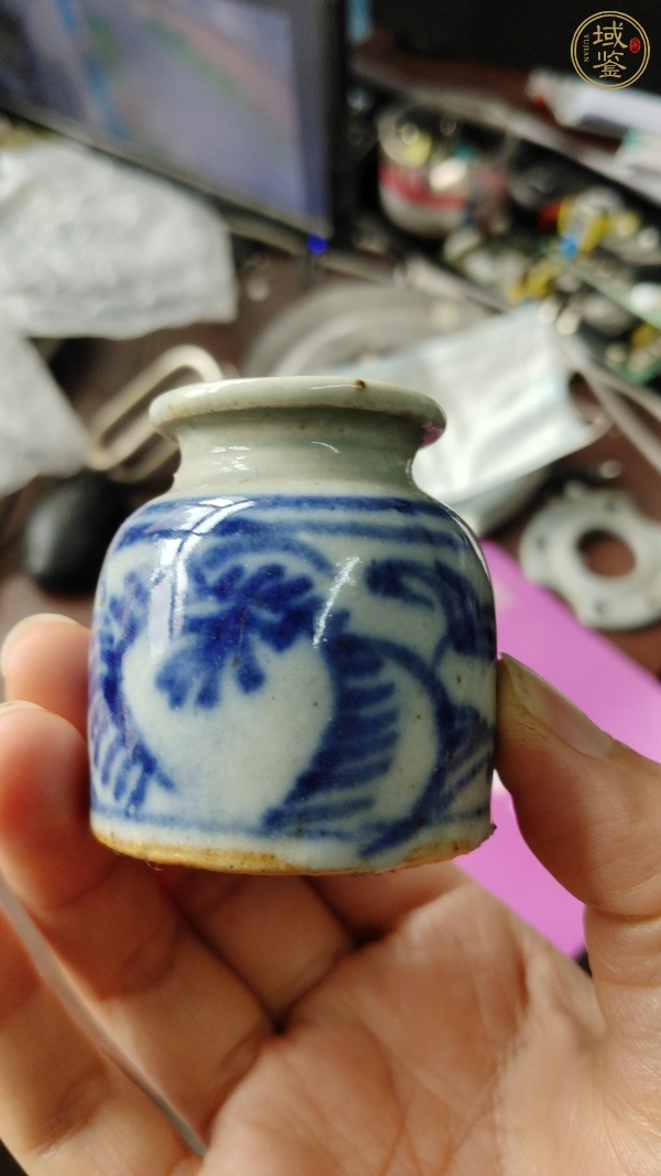 古玩陶瓷青花水盂真品鑒賞圖