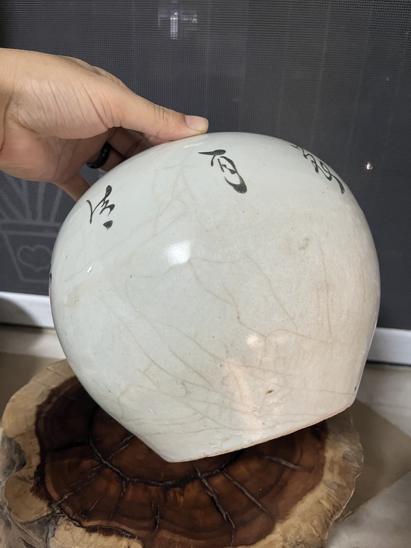古玩陶瓷民國淺絳彩花鳥紋西瓜罐拍賣,當前價格299元