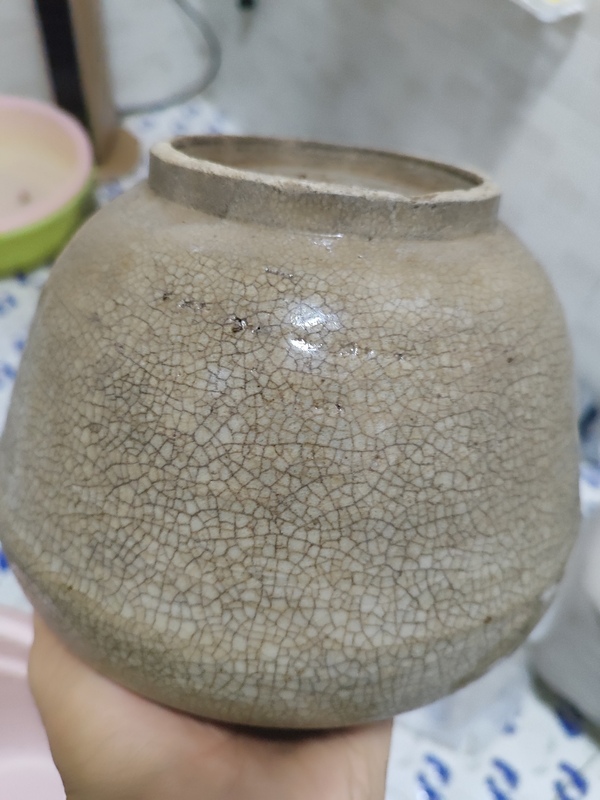 古玩陶瓷哥釉罐拍賣,當前價格599元
