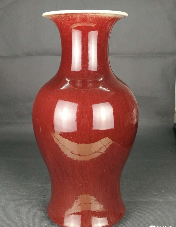 古玩陶瓷郎窯紅釉觀音瓶拍賣(mài),當(dāng)前價(jià)格9500元