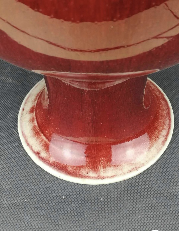 古玩陶瓷郎窯紅釉觀音瓶拍賣(mài),當(dāng)前價(jià)格9500元