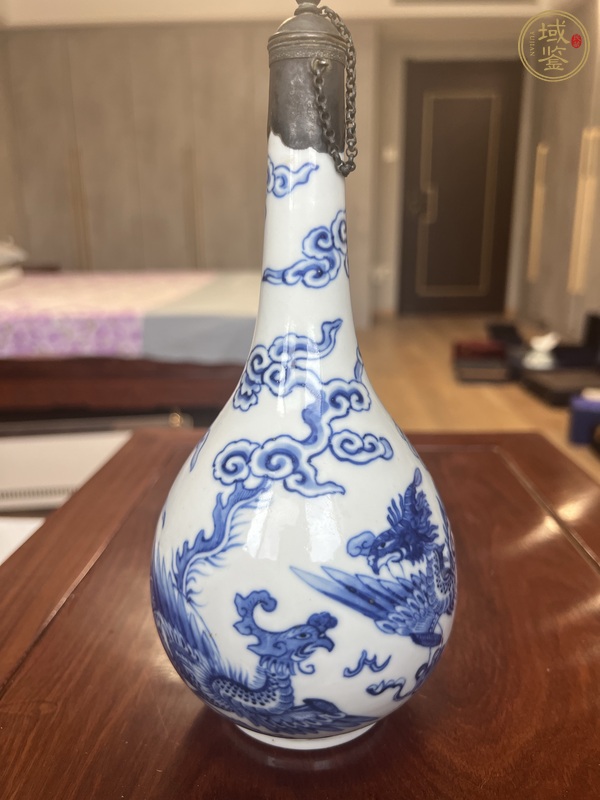 古玩陶瓷青花鳳紋膽瓶真品鑒賞圖