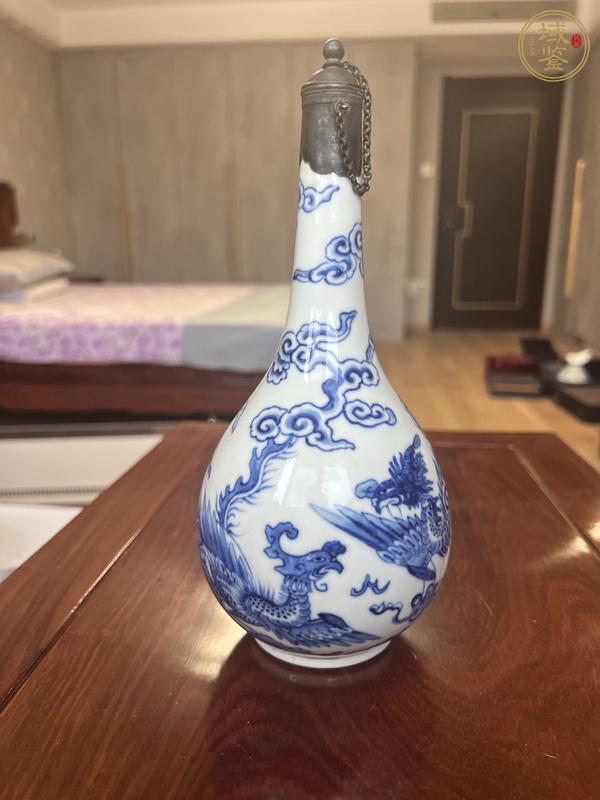 古玩陶瓷青花鳳紋膽瓶真品鑒賞圖