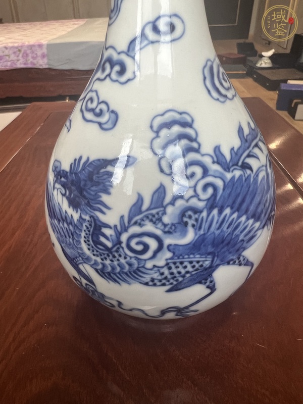 古玩陶瓷青花鳳紋膽瓶真品鑒賞圖