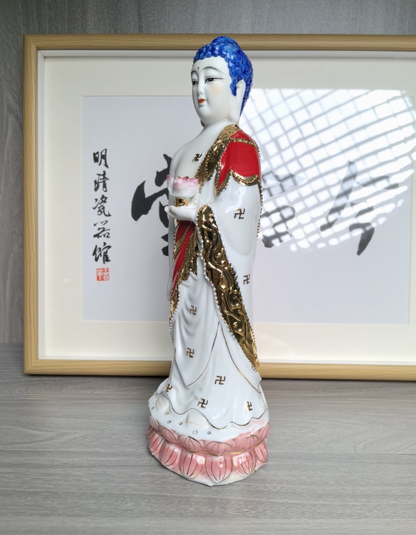 古玩陶瓷創匯 粉彩佛造像拍賣,當前價格160元