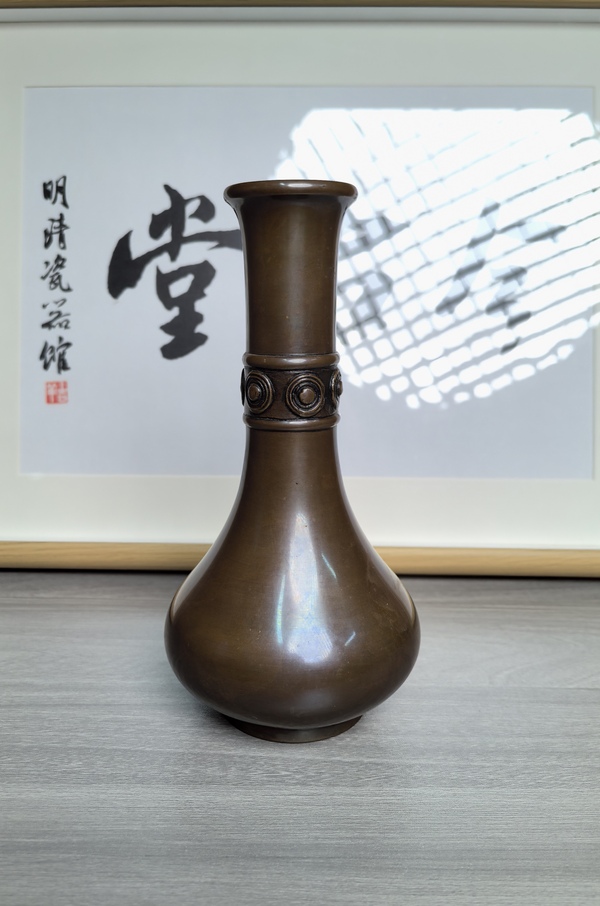 古玩雜項(xiàng)清晚期 銅瓶拍賣，當(dāng)前價(jià)格2800元