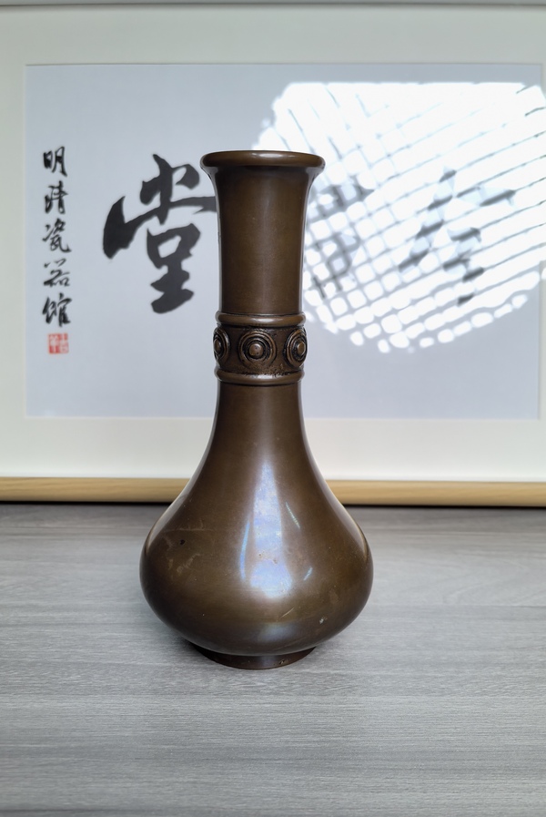 古玩雜項(xiàng)清晚期 銅瓶拍賣，當(dāng)前價(jià)格1800元