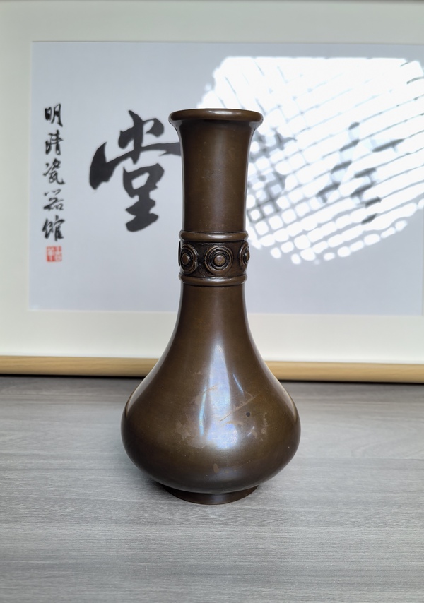 古玩雜項(xiàng)清晚期 銅瓶拍賣，當(dāng)前價(jià)格2800元