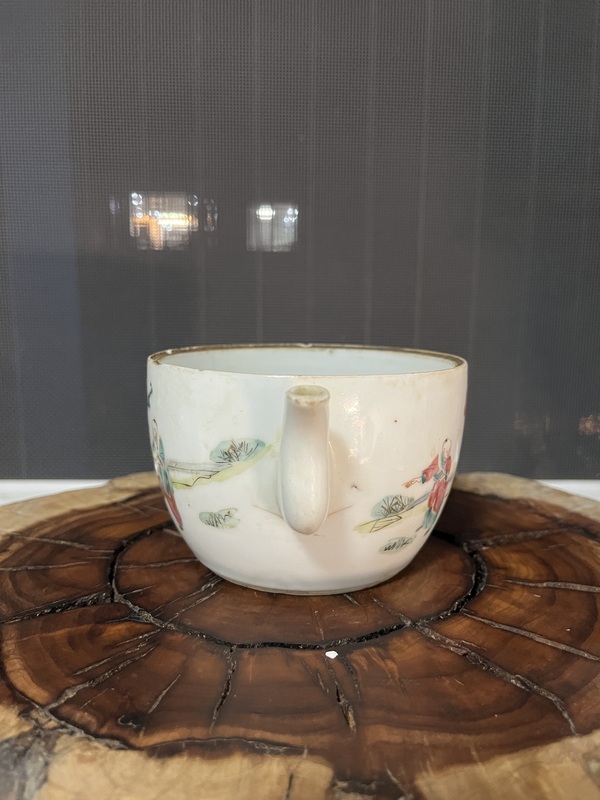 古玩陶瓷同治粉彩人物參湯壺拍賣,當前價格499元