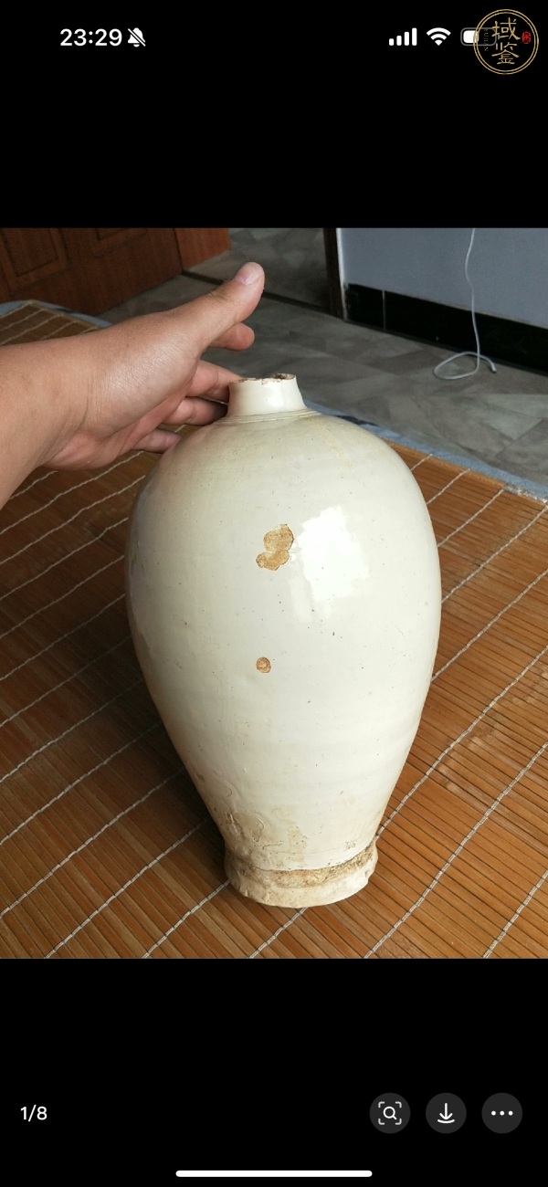 古玩陶瓷白釉梅瓶标本真品鉴赏图