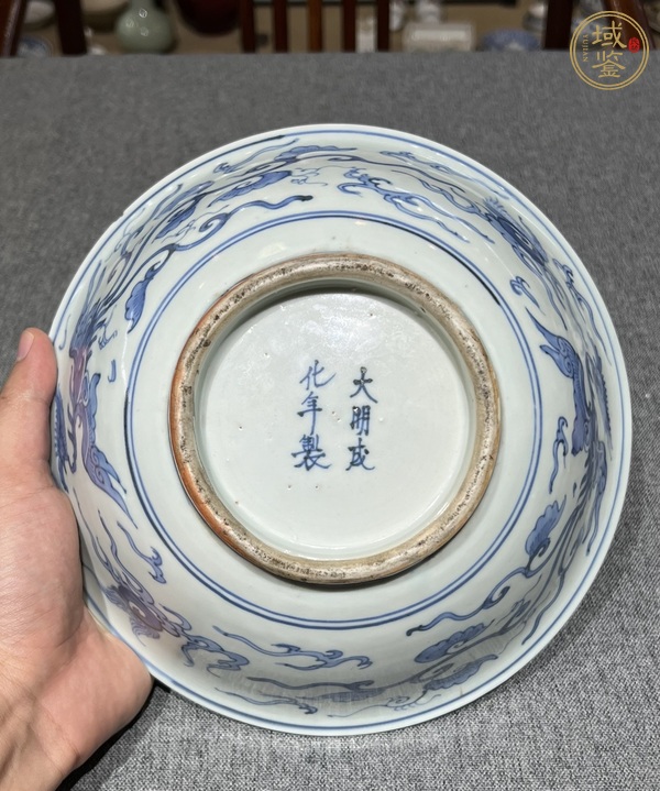 古玩陶瓷鳳紋青花碗真品鑒賞圖