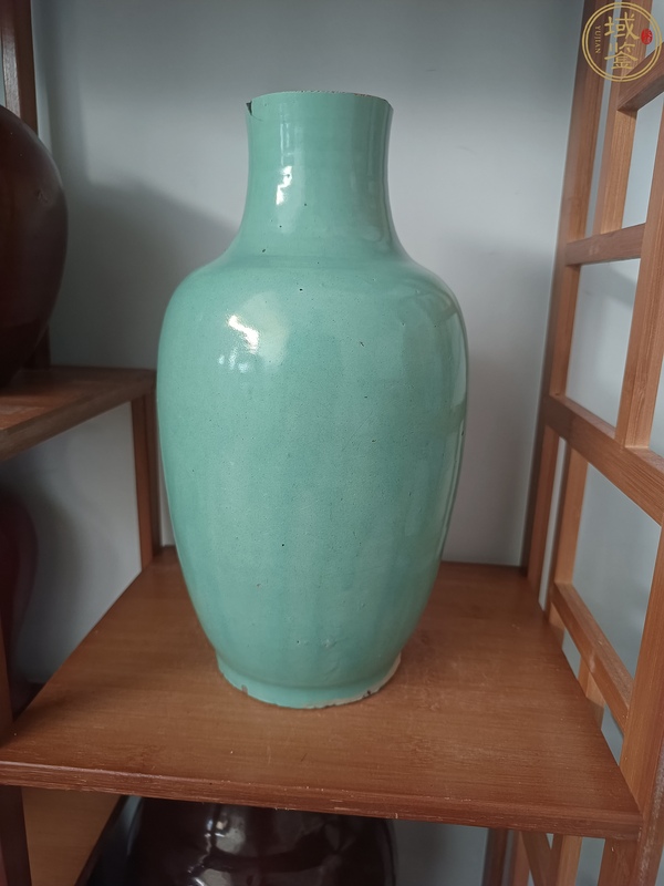 古玩陶瓷松石綠釉羅漢瓶拍賣,當前價格1900元