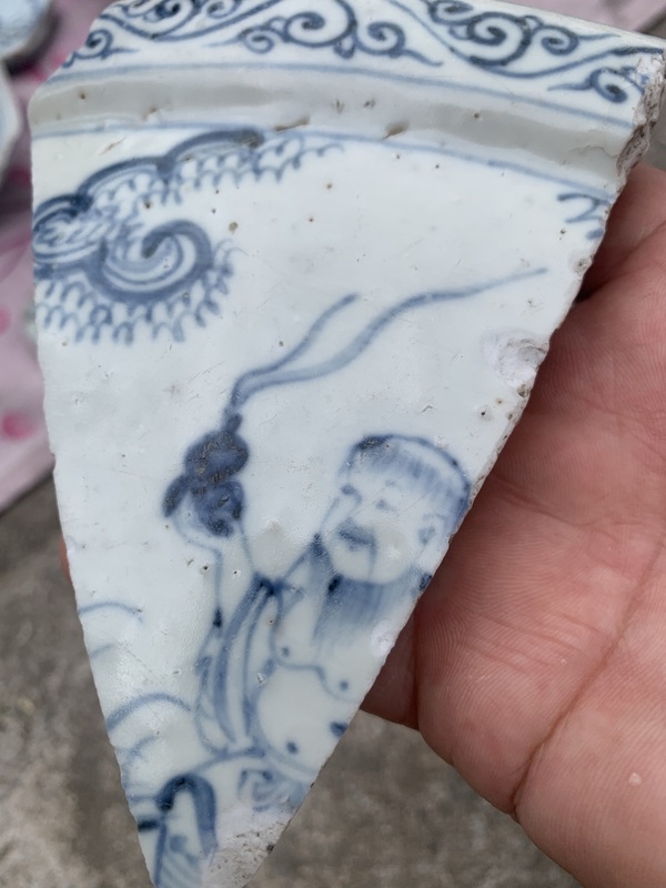 古玩陶瓷空白期青花瓷片拍賣,當(dāng)前價(jià)格5000元