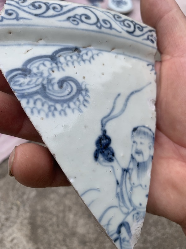 古玩陶瓷空白期青花瓷片拍賣,當(dāng)前價(jià)格5000元