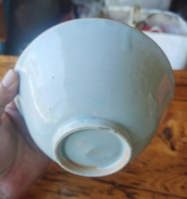 古玩陶瓷南宋-湖田窯青白釉面包碗拍賣,當前價格1700元