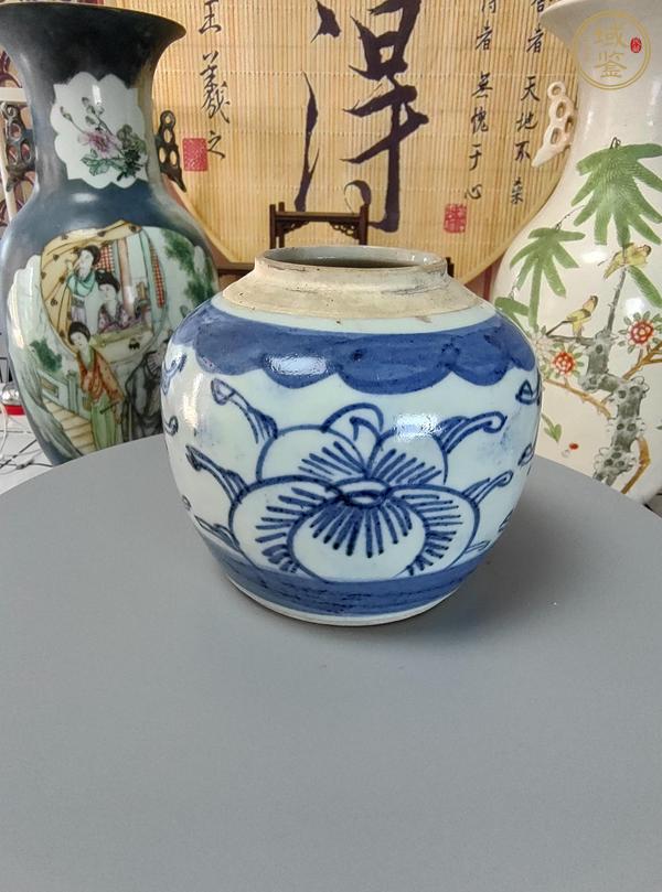 古玩陶瓷晚清青花罐真品鑒賞圖